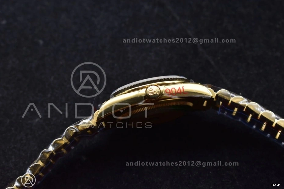 President Best vr3255 V5 on Stick Diamond 904L Gold 36 QF (Gain Dial Steel Weight) Bracelet with Edition DayDate YG 0211